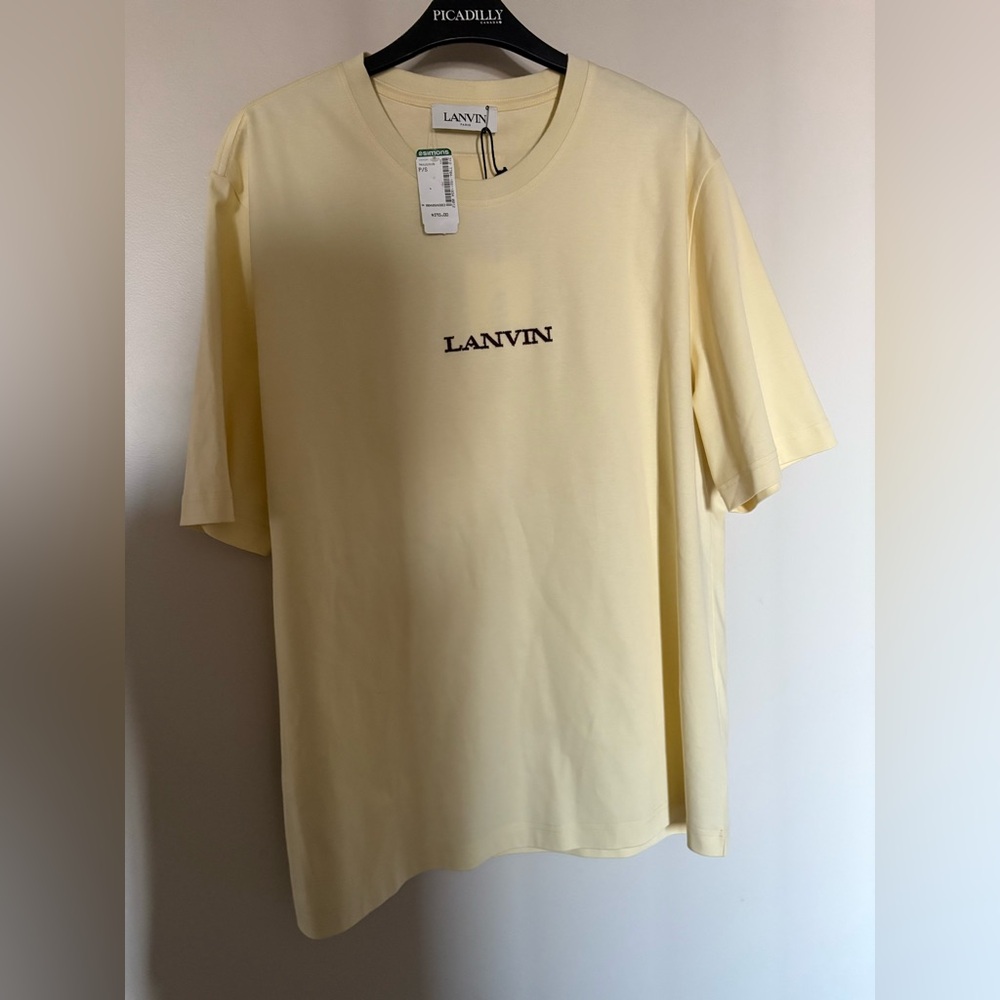 NWT Lanvin- Men's yellow Shirt medium new with Thad